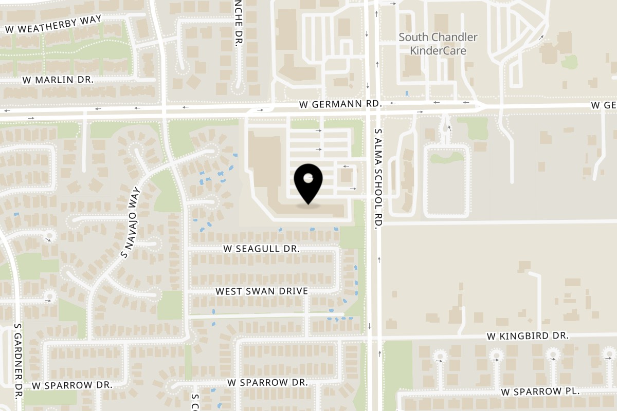 Map showing the location of Brews - A Taphouse and Gourmet Burger Joint Ocotillo on 2040 S Alma School Rd #12 in Chandler